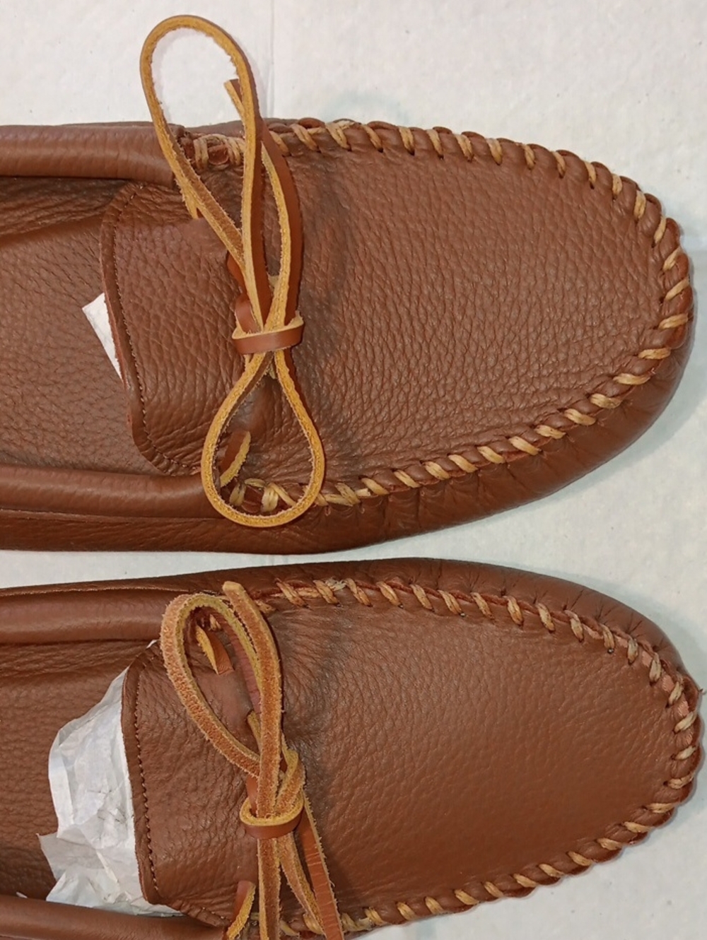 Minnetonka Mens Double Deerskin Moccasins 10 - Picture 5 of 9